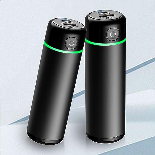 Calentador de mano recargable de 5000 mAh x 2, calentador eléctrico de mano, negro