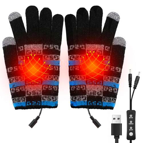 Guantes Térmicos USB para Hombres y Mujeres, Guantes Térmicos de Invierno