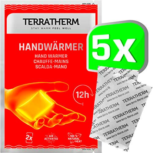 TerraTherm Calentadores de Manos, calienta Bolsillos para 12 Horas de Manos Calientes