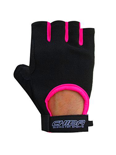 Chiba Summertime Gloves Pink, Unisex Adulto, Black/Neon Yellow, L