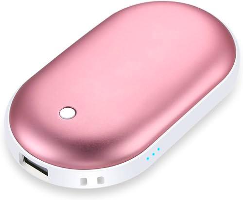 Cablelera Calentador de manos recargable, 5000 mAh USB