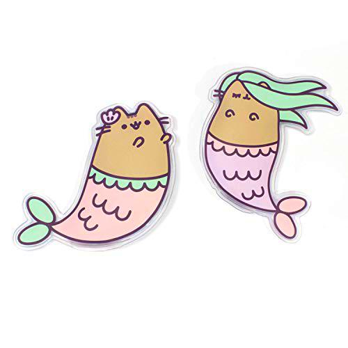 Thumbs Up Mano Pusheen-Mermaid Hand Warmers, Pareja de 2 Calentadores de Manos en Forma de Gatitos/Sirenas