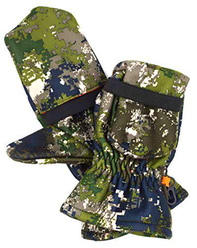 Hunter - Guantes de tiro (tejido softshell), diseño de camuflaje