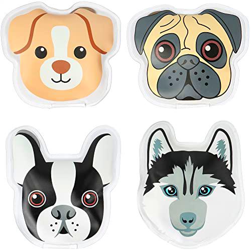 com-four® 4X Calentador de Bolsillo Reutilizable - Calienta-Manos con Motivo de Perro para Niños