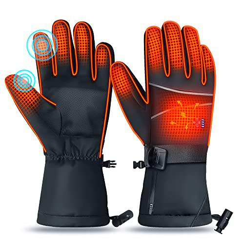 ANEEWAY Guantes Calefactables 7.4V 2400mAh Batería Recargable Guantes Electricos para Hombres Mujeres