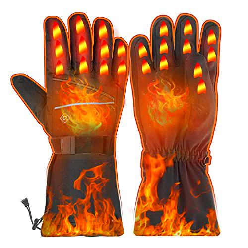 QASIMO Guantes térmicos de invierno eléctricos cálidos de invierno impermeables con función de pantalla táctil