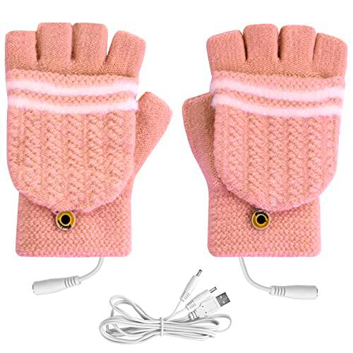 Flintronic Guantes Calefactables USB, Guantes Térmicos USB Unisex de Invierno