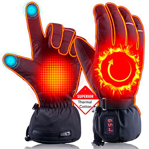 Guantes calefactables para hombre y mujer, 2700 mAh